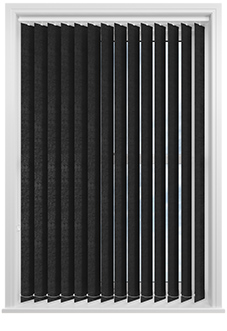 Flori Faux Suede (Blackout), Black - Vertical Blind
